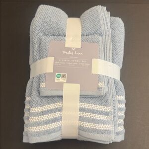 TRULY LOU 100% Cotton 6pc Bath Towel Set - Chambray17